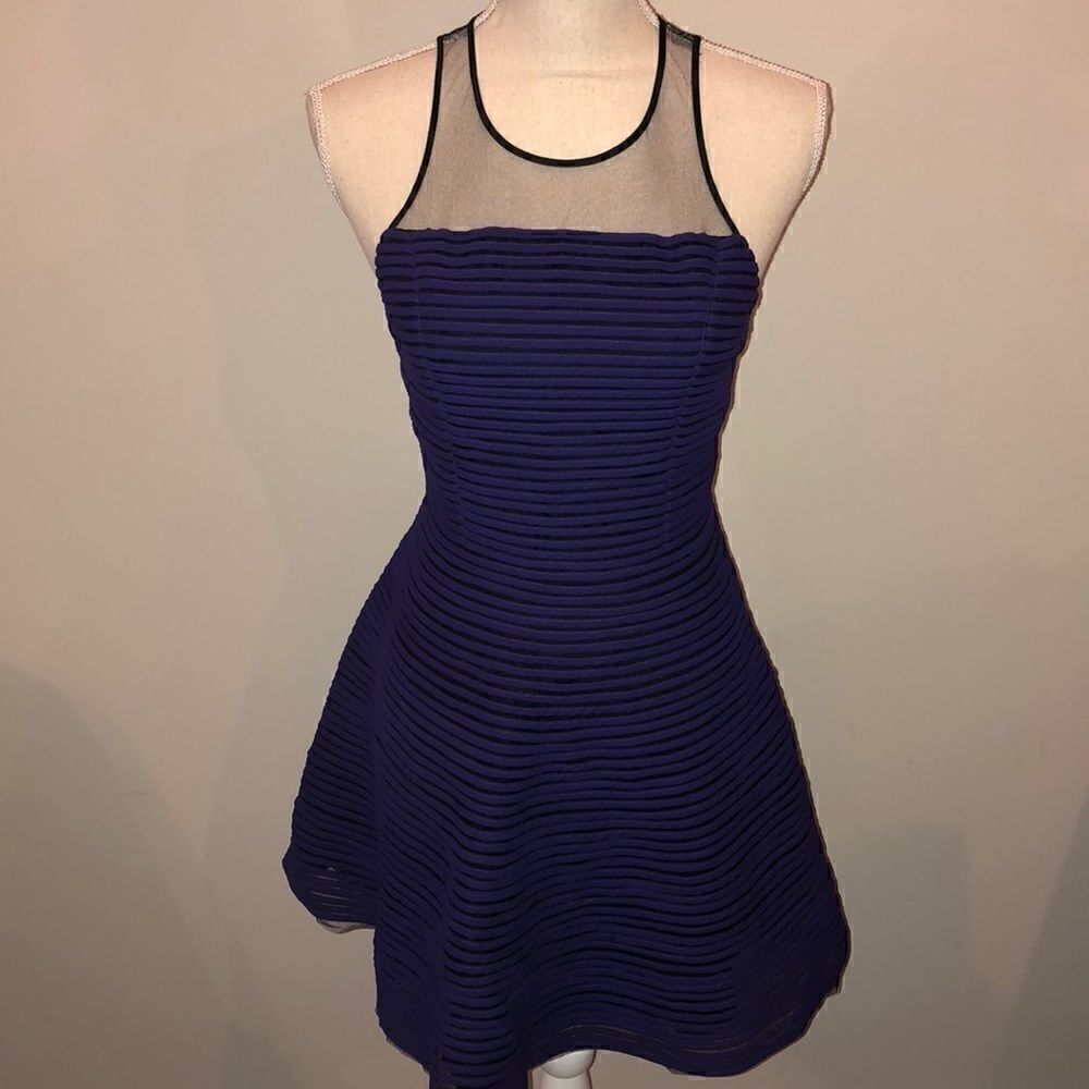 Sachin + Babi mesh striped slater dress
